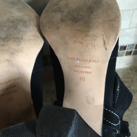 Isabel Marant Etoile Rawson Black Suede Booties - Picture 9 of 13